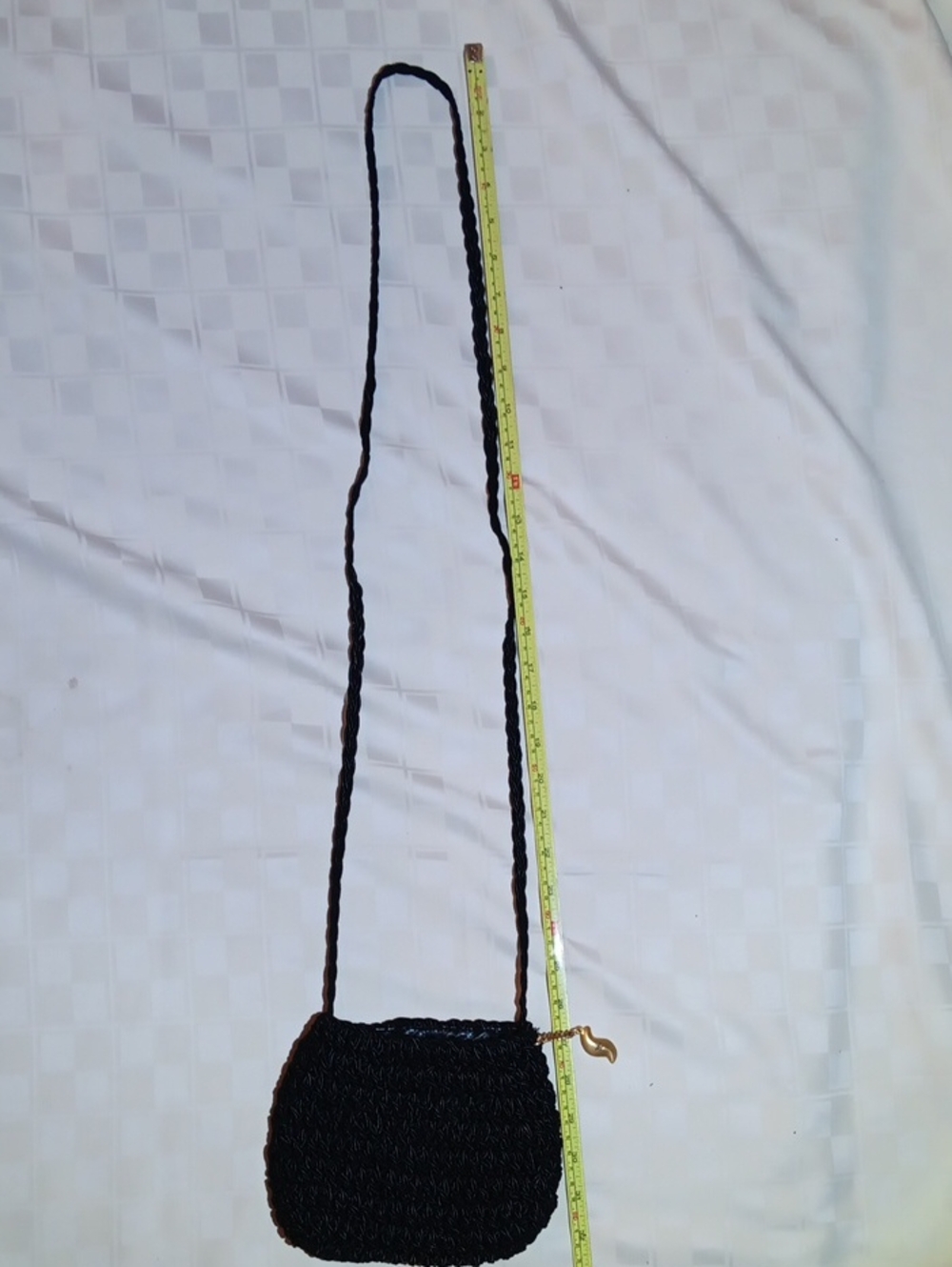 Sharif Black Woven Crossbody Bag - Classic Handcrafted Style